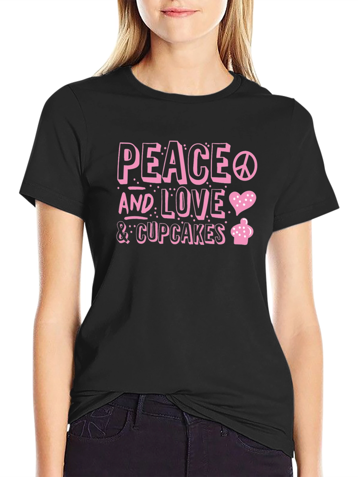 Peace Love & Cupcakes Graphic Tee