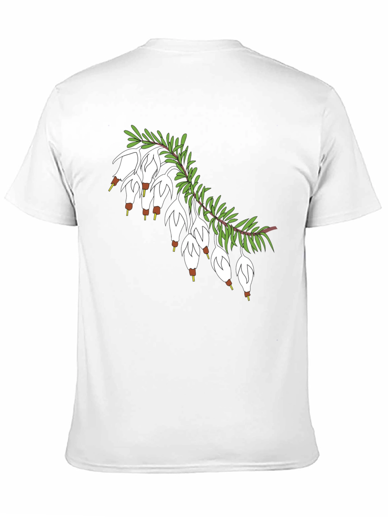 Black T-Shirt with Floral Blossom Branch