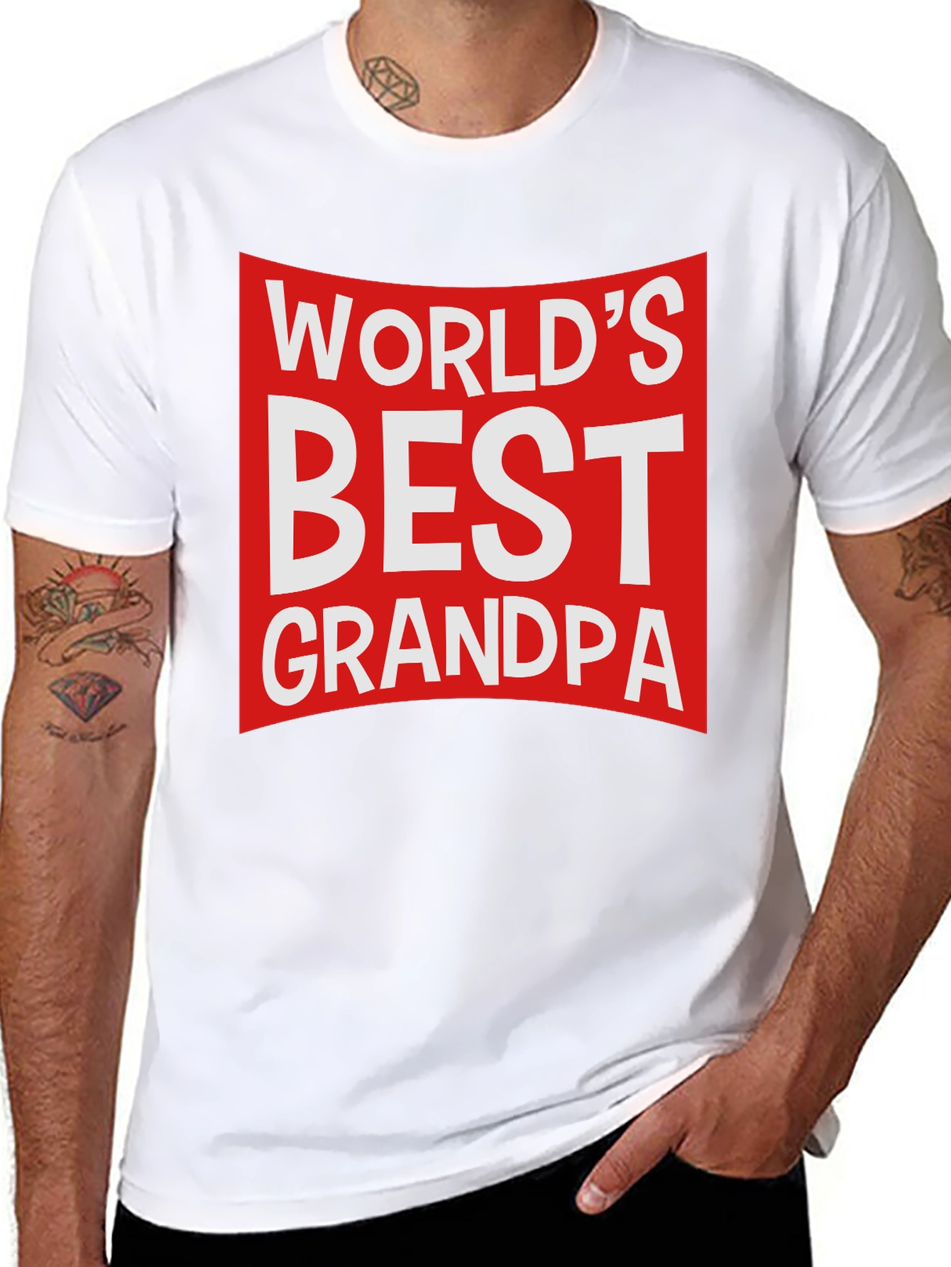 Worlds Best Grandpa T-Shirt - Black