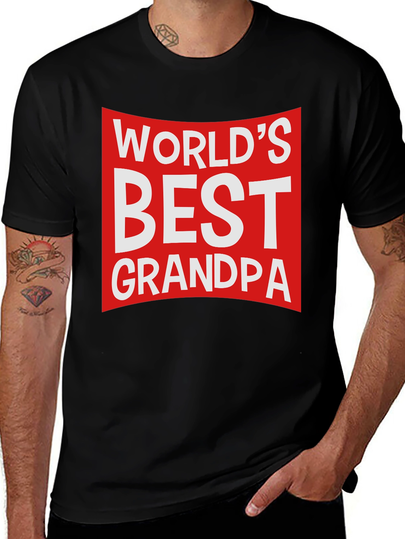 Worlds Best Grandpa T-Shirt - Black