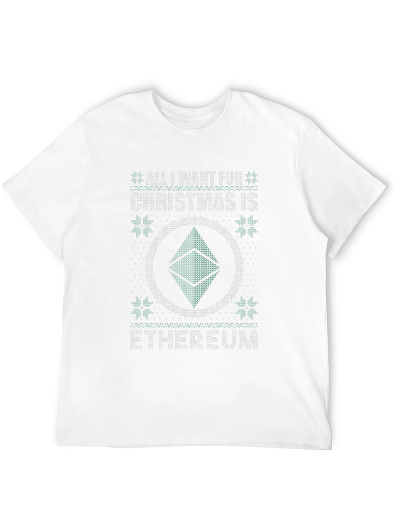 Ethereum Ugly Christmas Sweater Style T-Shirt
