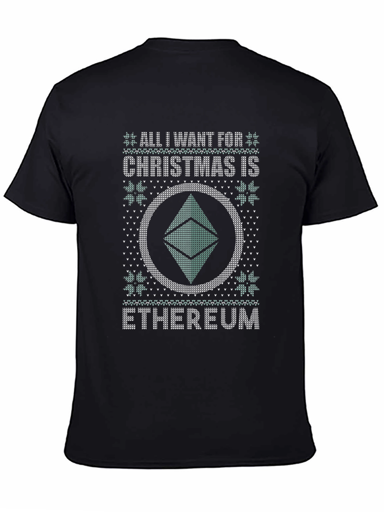 Ethereum Ugly Christmas Sweater Style T-Shirt
