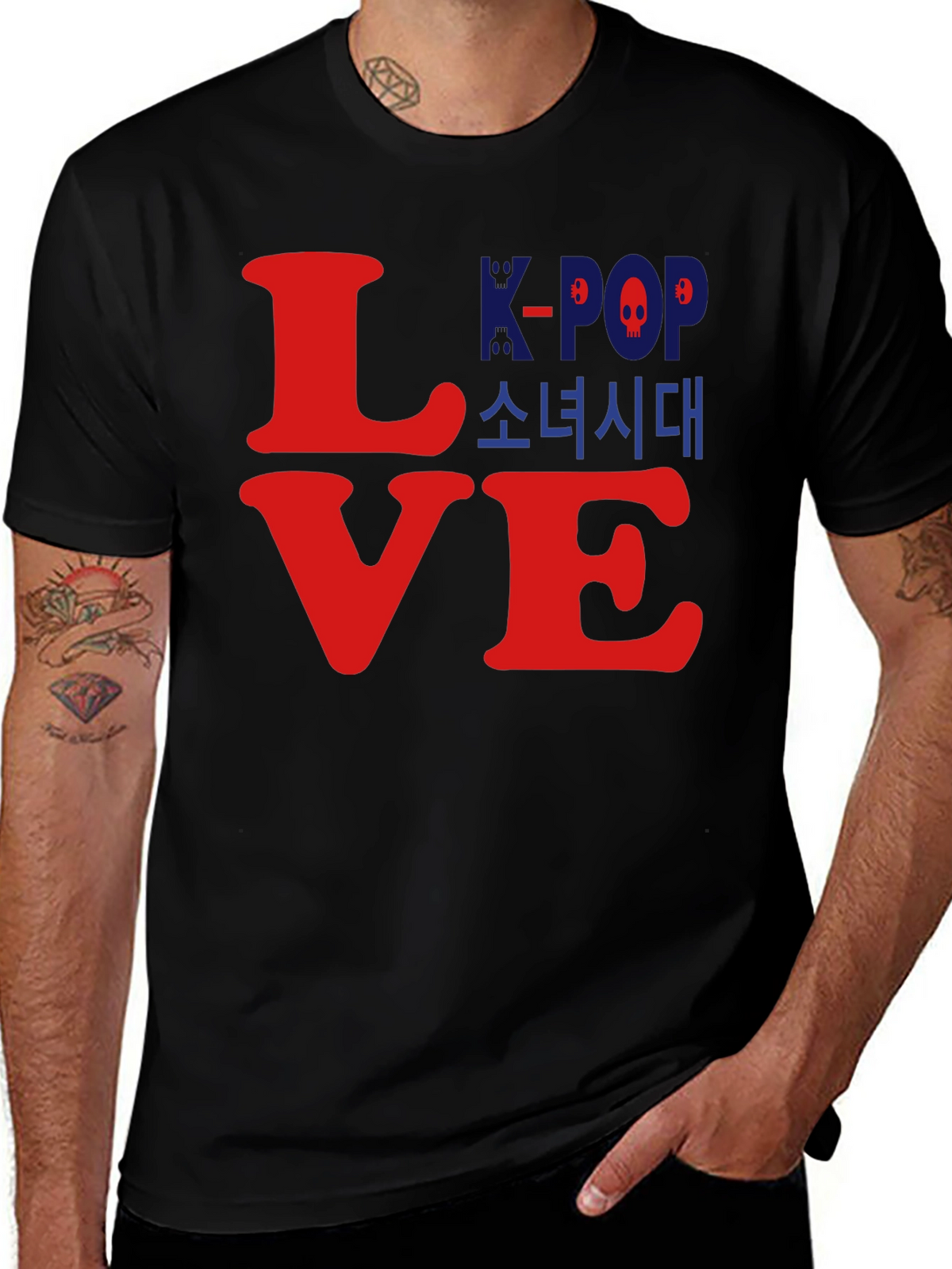 K-Pop Love T-Shirt - Unisex Black Graphic Tee