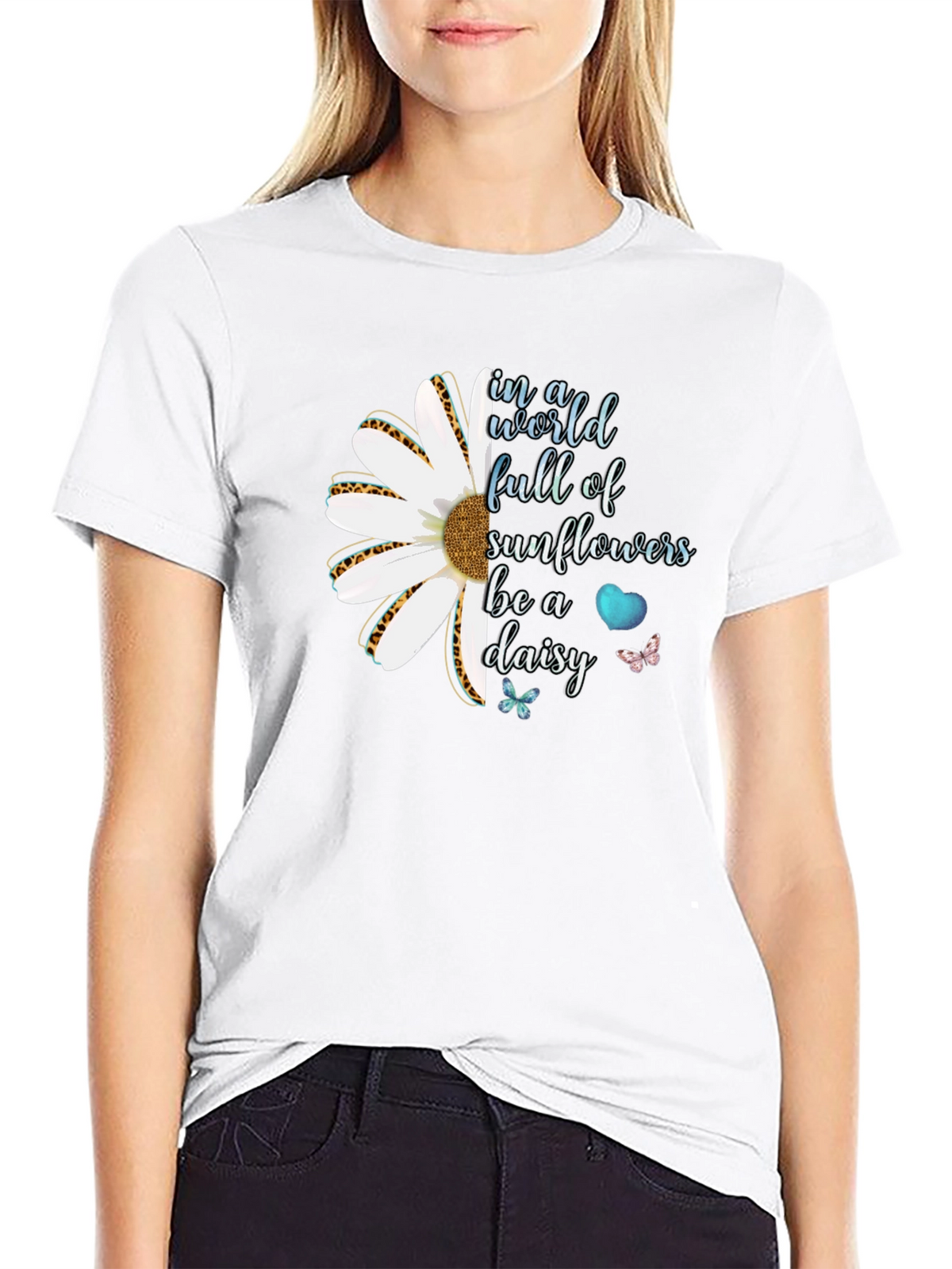 Be a Daisy T-Shirt - Inspirational Floral Tee