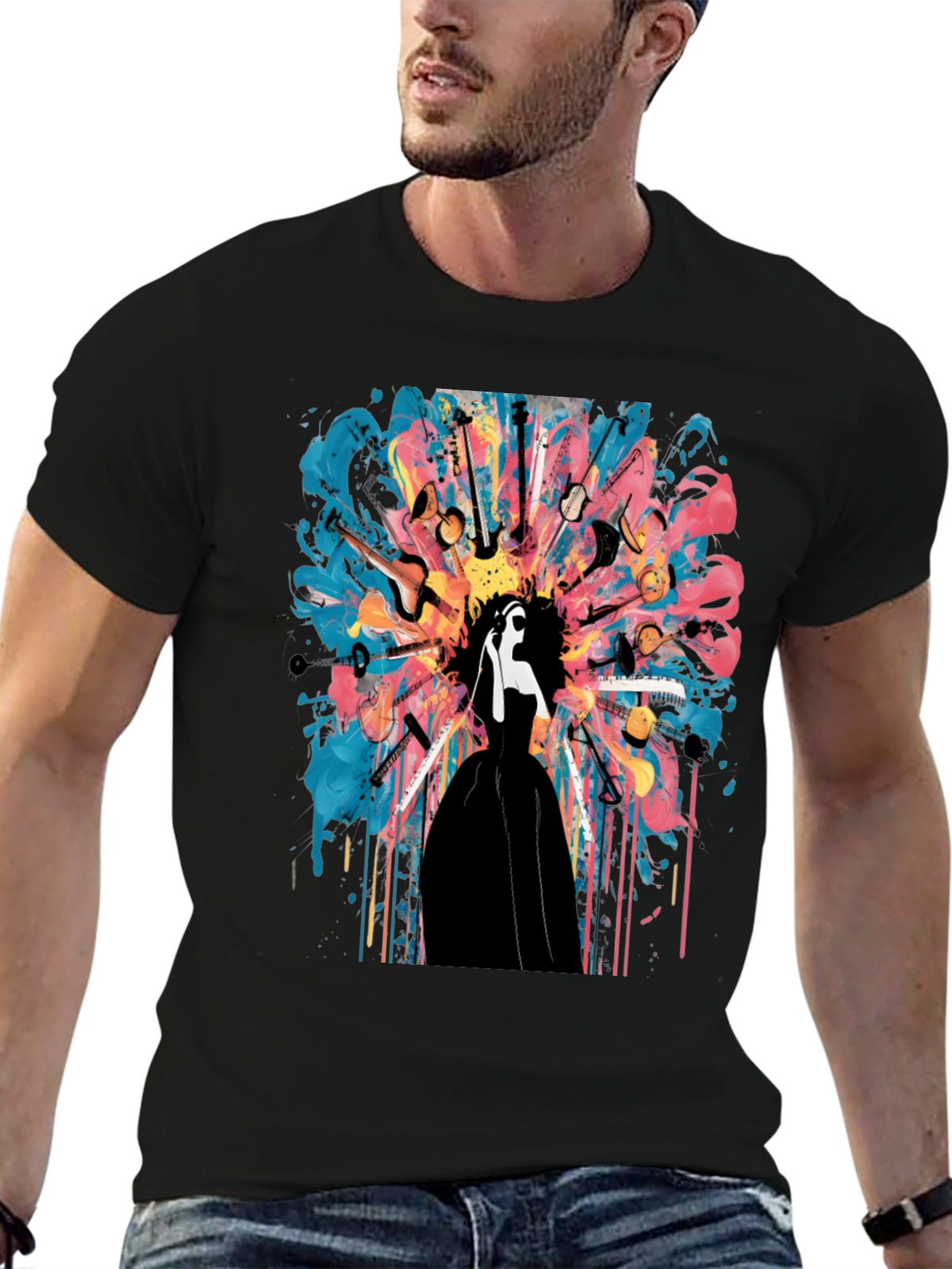 Musical Mind T-Shirt: Abstract Instrument Design
