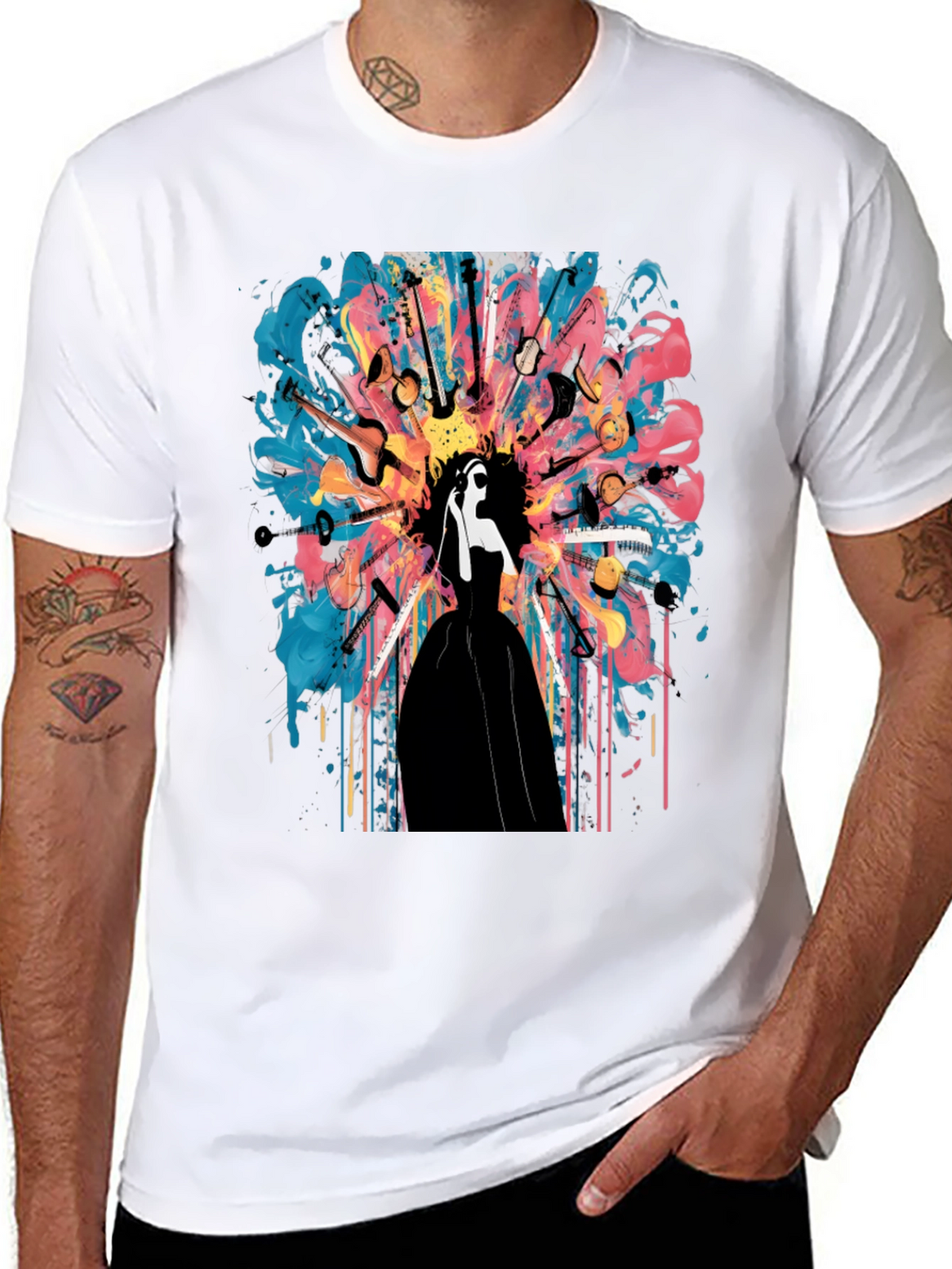 Musical Mind T-Shirt: Abstract Instrument Design