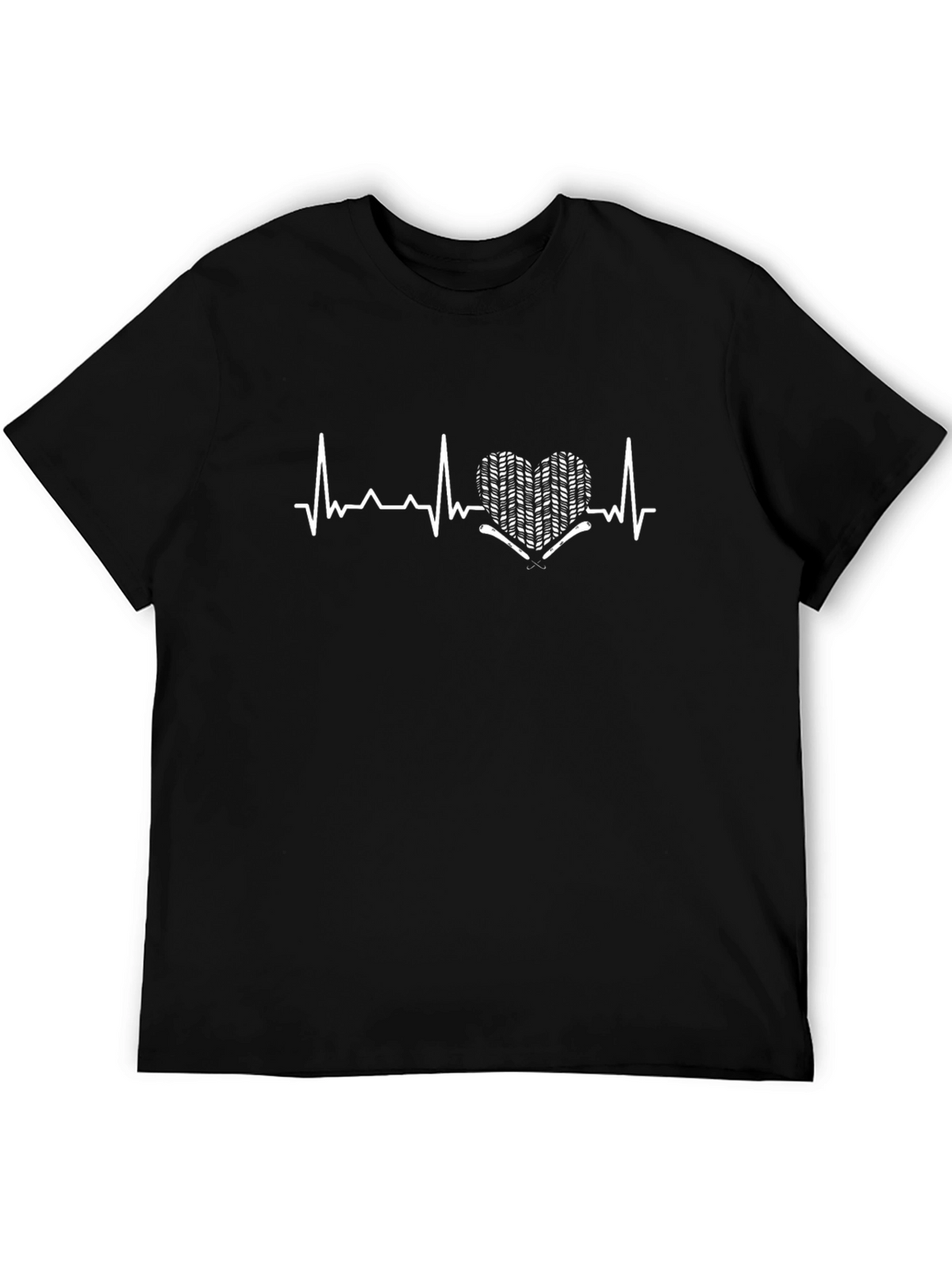 Hockey Heartbeat Black T-Shirt