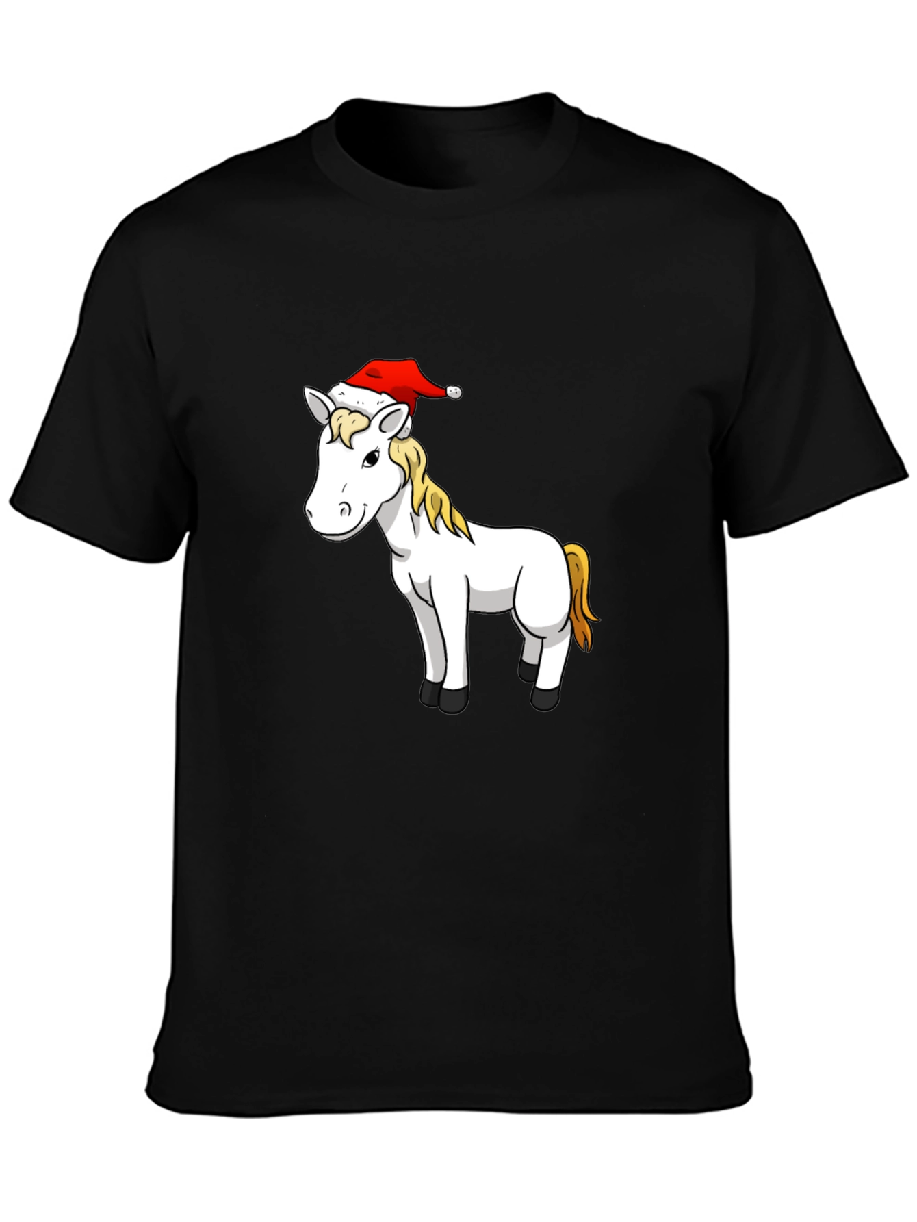 Festive Horse T-Shirt: Christmas Cartoon Design