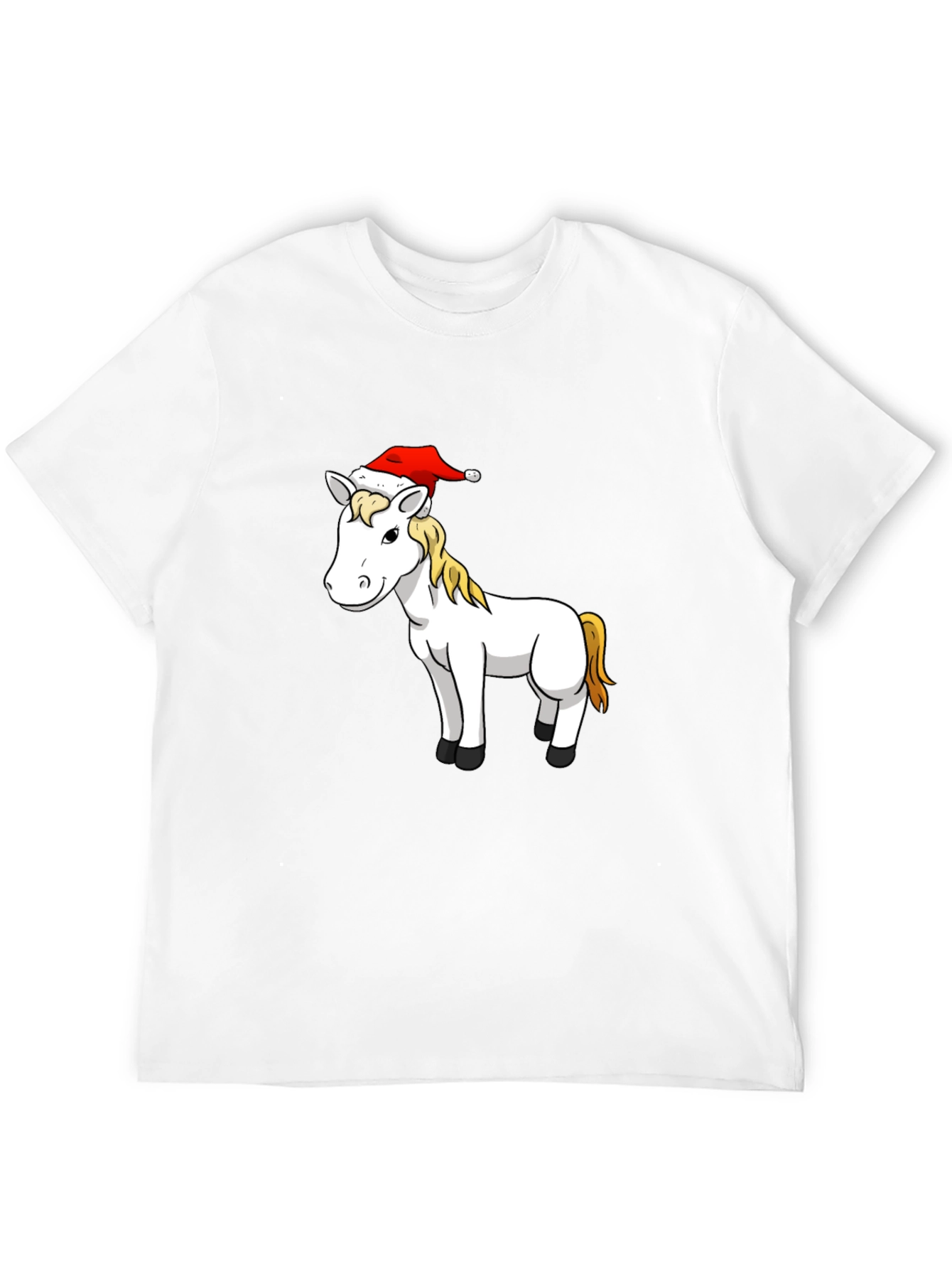 Festive Horse T-Shirt: Christmas Cartoon Design