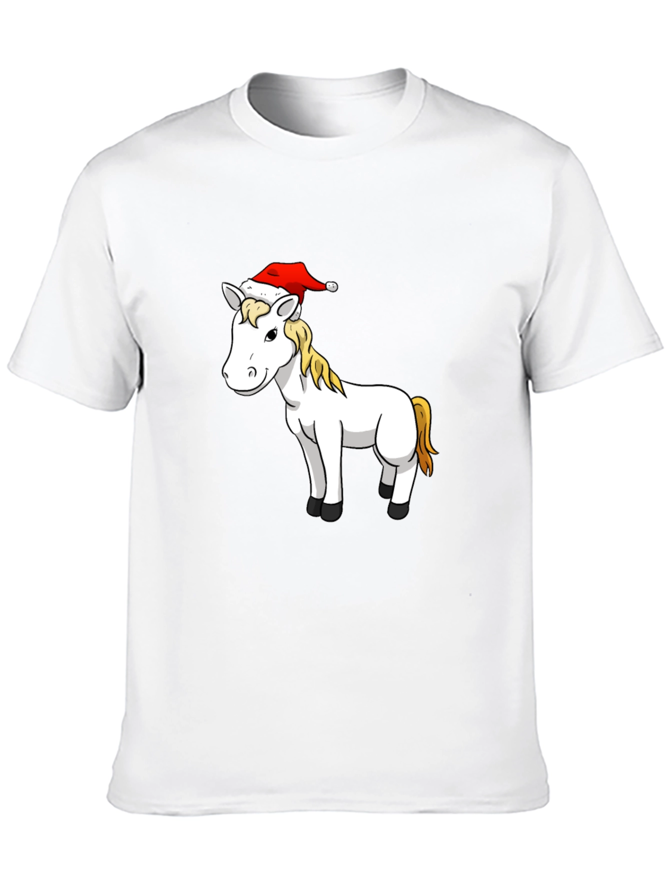 Festive Horse T-Shirt: Christmas Cartoon Design