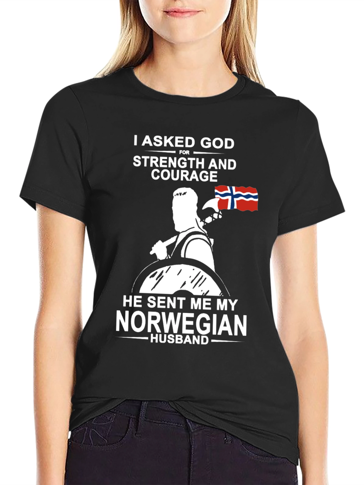 Norwegian Husband T-Shirt - Strength & Courage Gift
