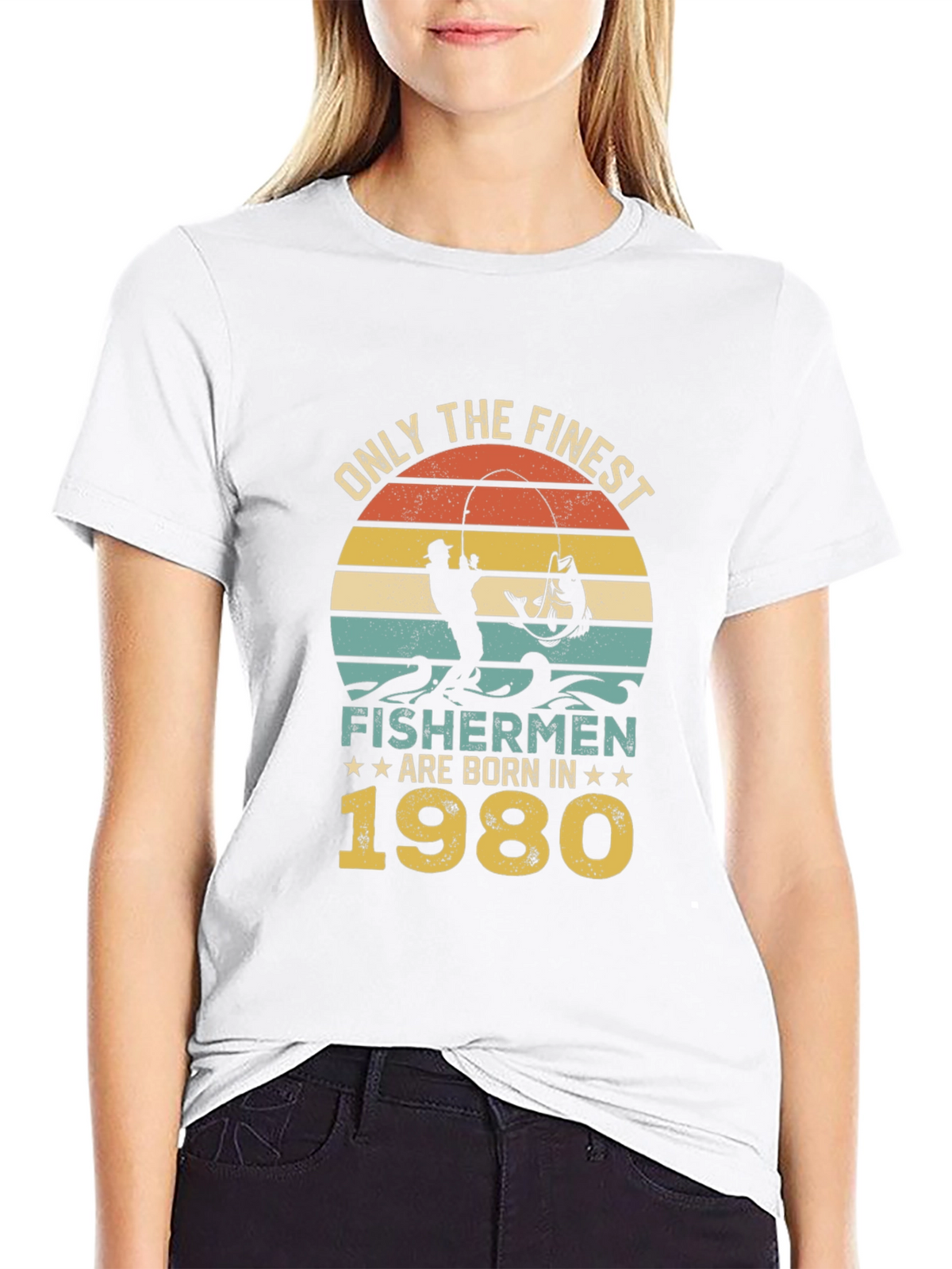 Finest Fishermen Born in 1980 T-Shirt