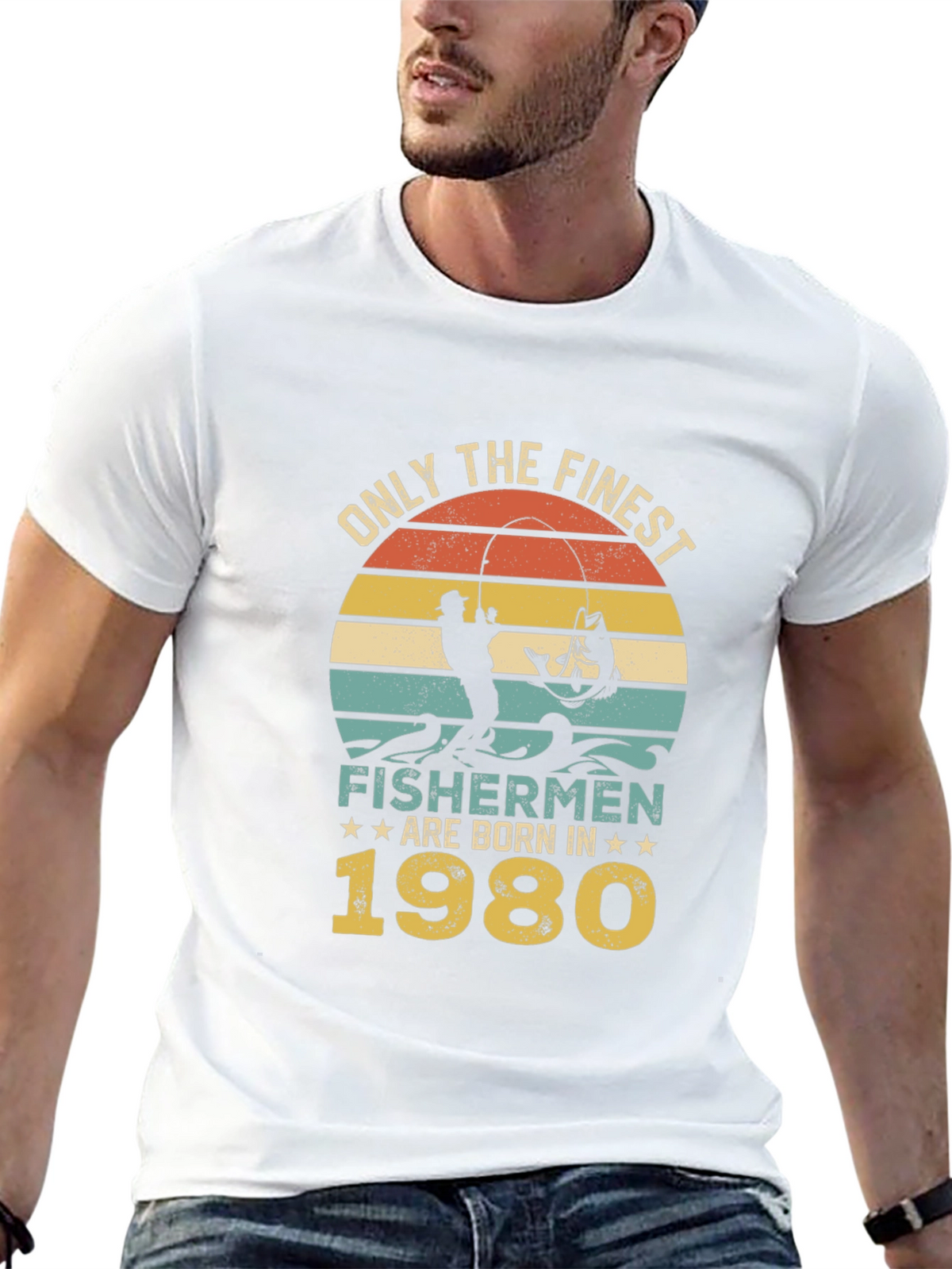 Finest Fishermen Born in 1980 T-Shirt