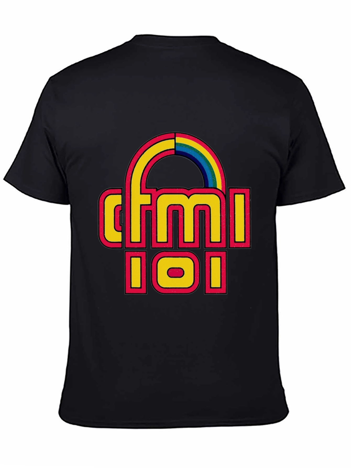 CFMI 101 Retro Rainbow Black T-Shirt