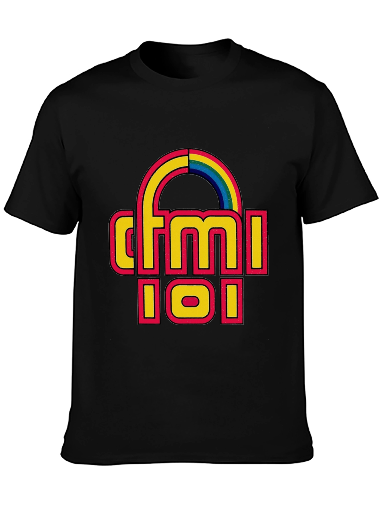 CFMI 101 Retro Rainbow Black T-Shirt