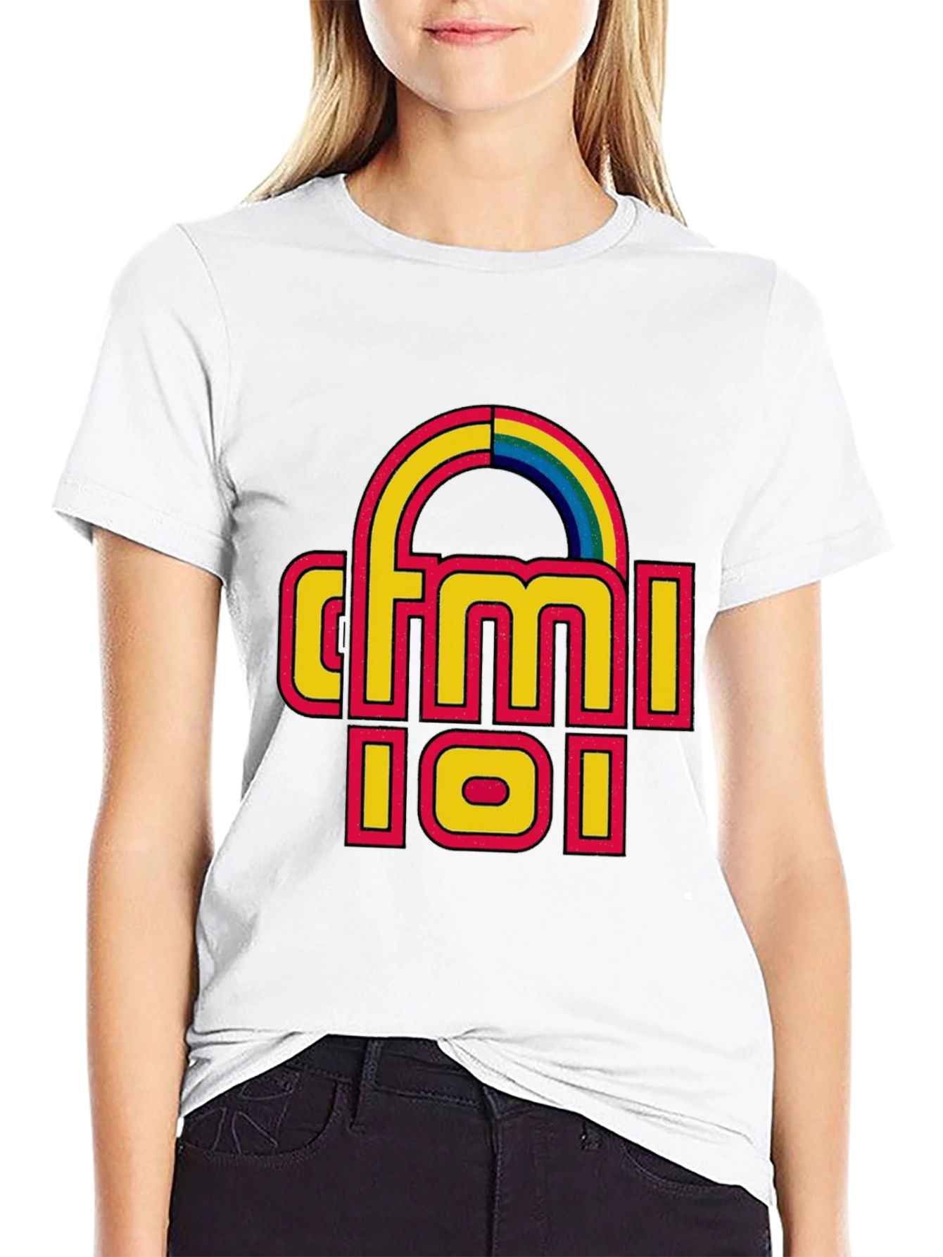 CFMI 101 Retro Rainbow Black T-Shirt