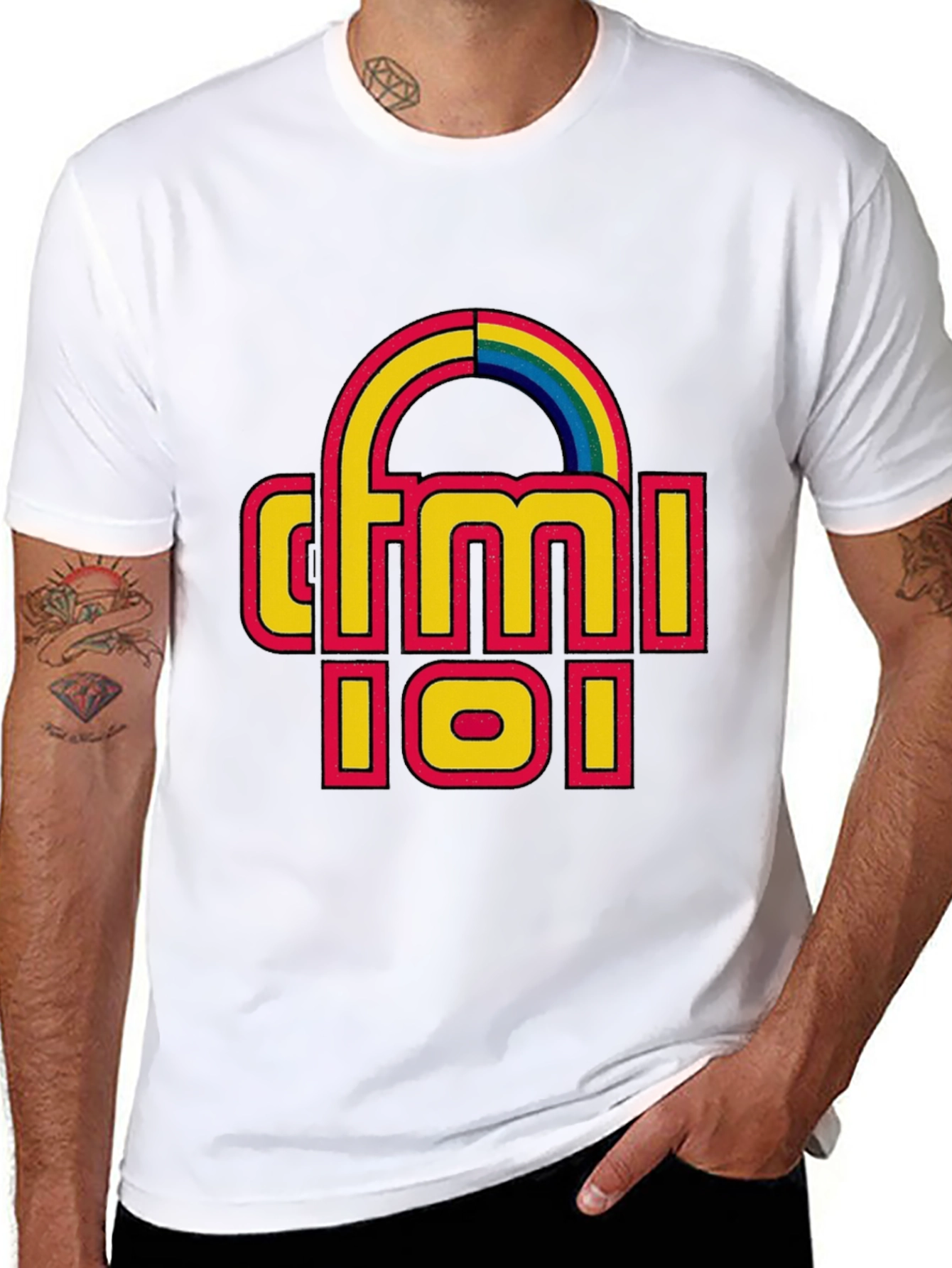 CFMI 101 Retro Rainbow Black T-Shirt