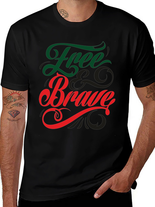 Free & Brave Graphic Tee - Black Short Sleeve Shirt