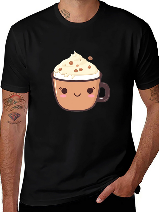 Cute Coffee Cup Graphic T-Shirt