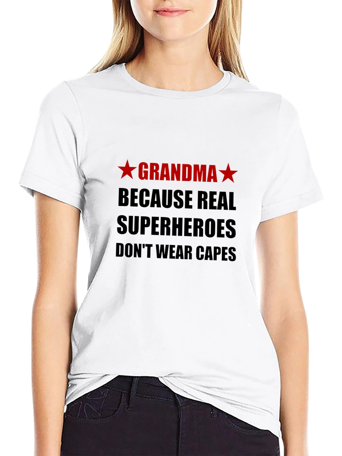 Grandma Superhero T-Shirt - Black