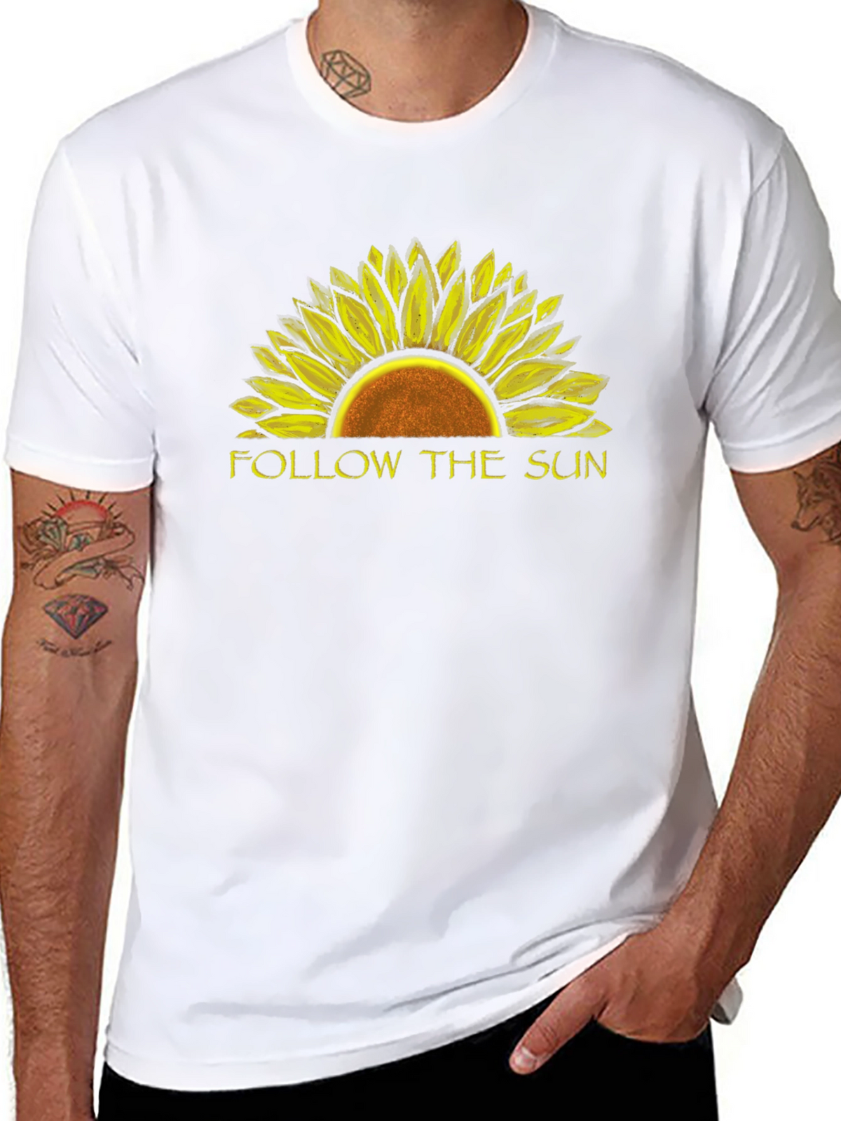 Follow The Sun Sunflower Graphic T-Shirt