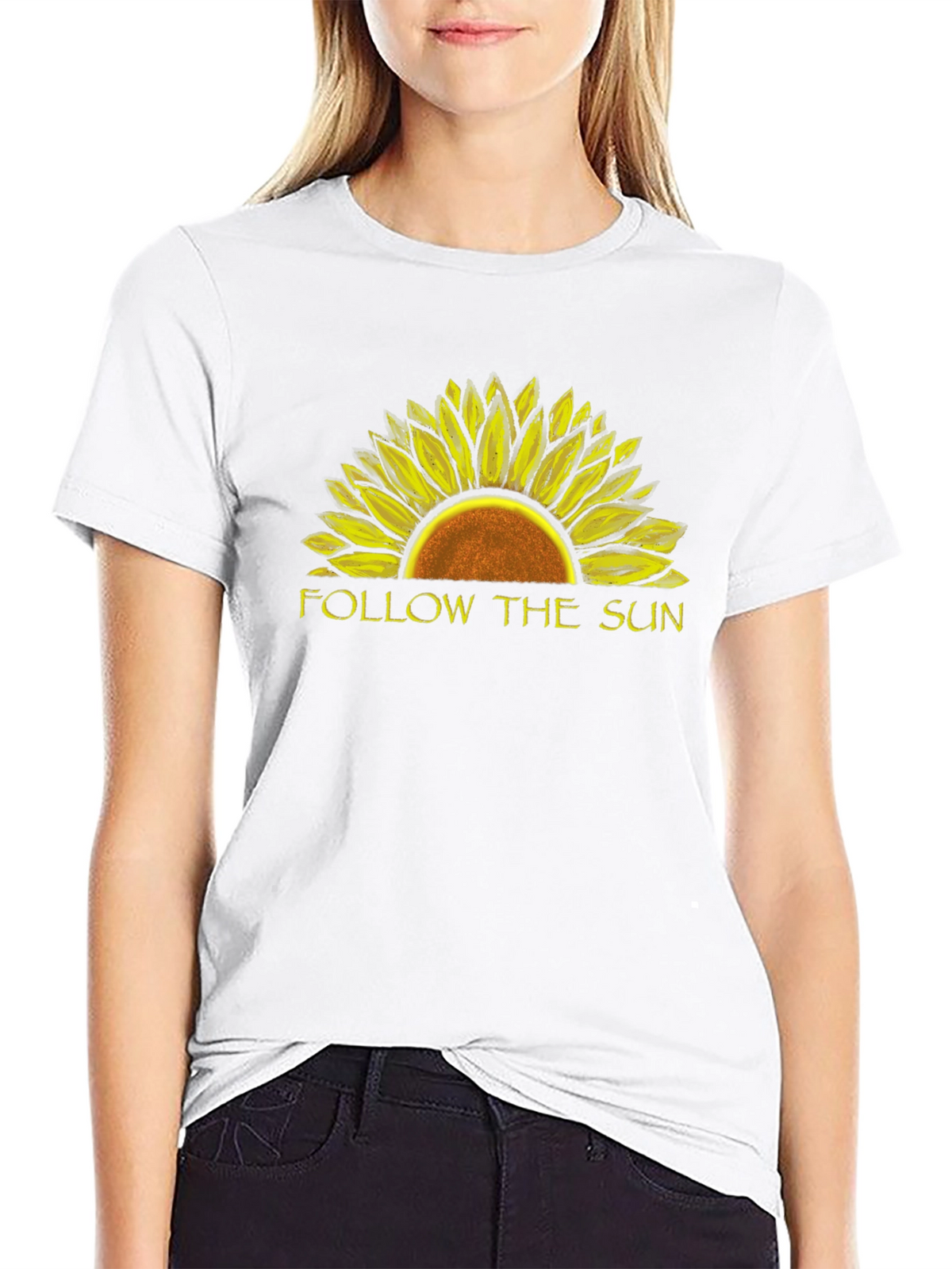 Follow The Sun Sunflower Graphic T-Shirt