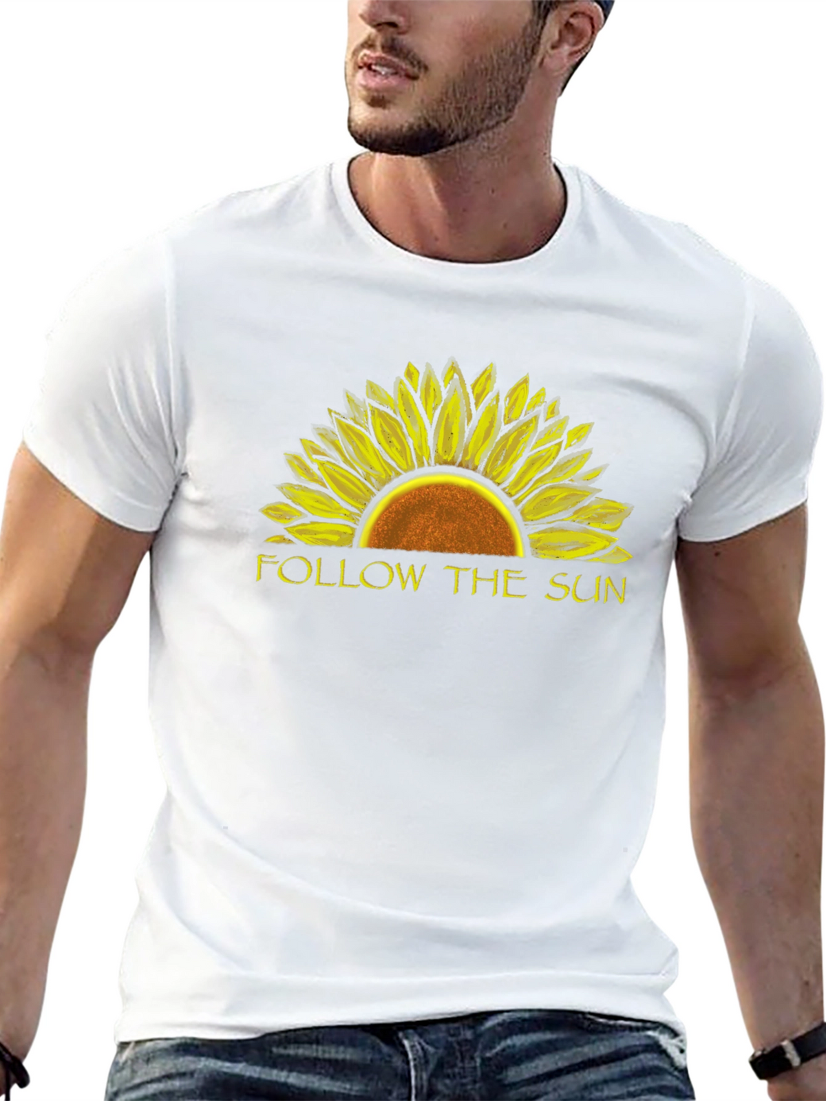 Follow The Sun Sunflower Graphic T-Shirt