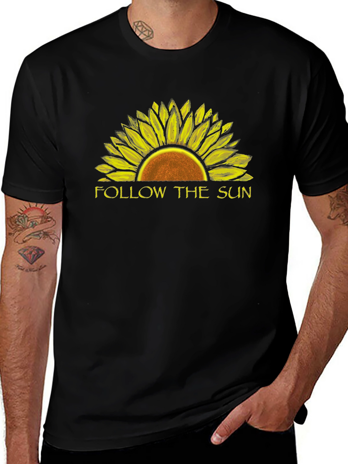 Follow The Sun Sunflower Graphic T-Shirt