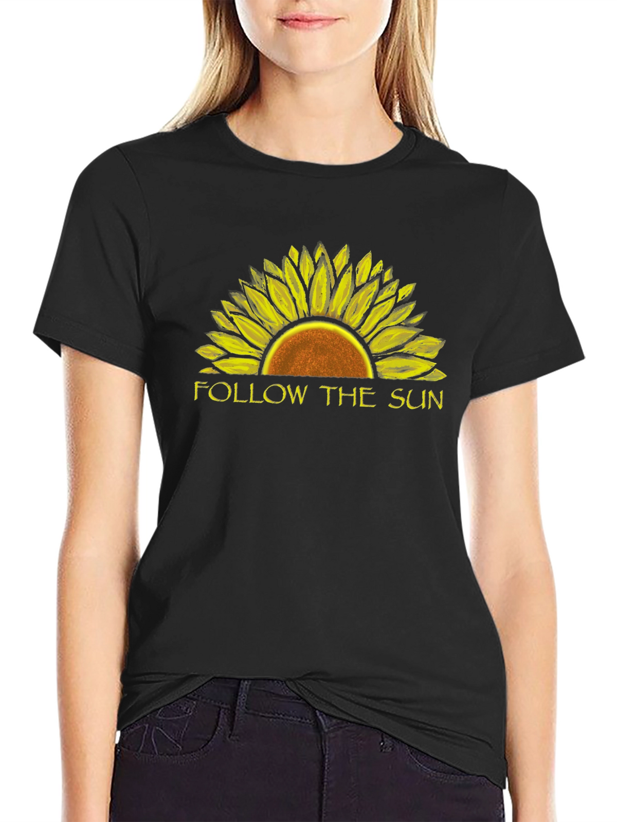 Follow The Sun Sunflower Graphic T-Shirt