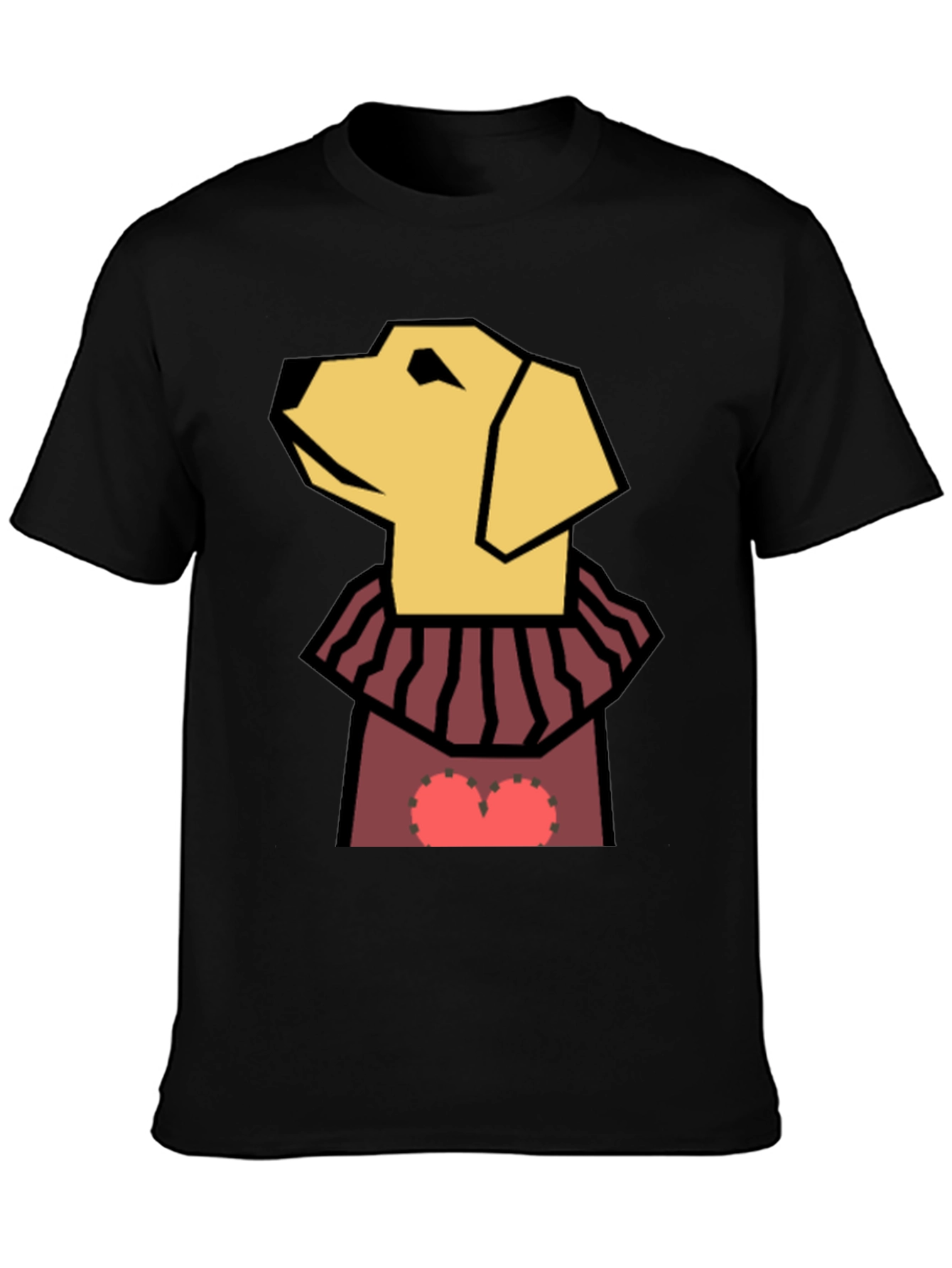 Dog Geometric Heart T-Shirt