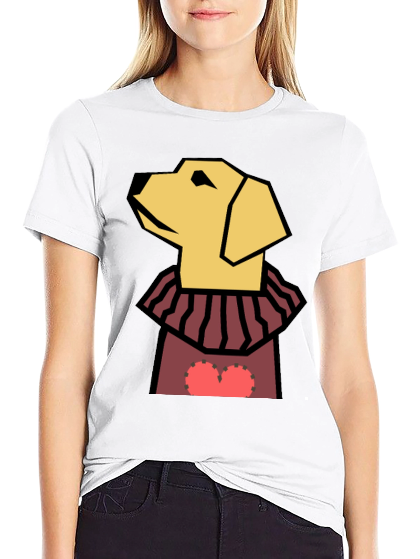 Dog Geometric Heart T-Shirt