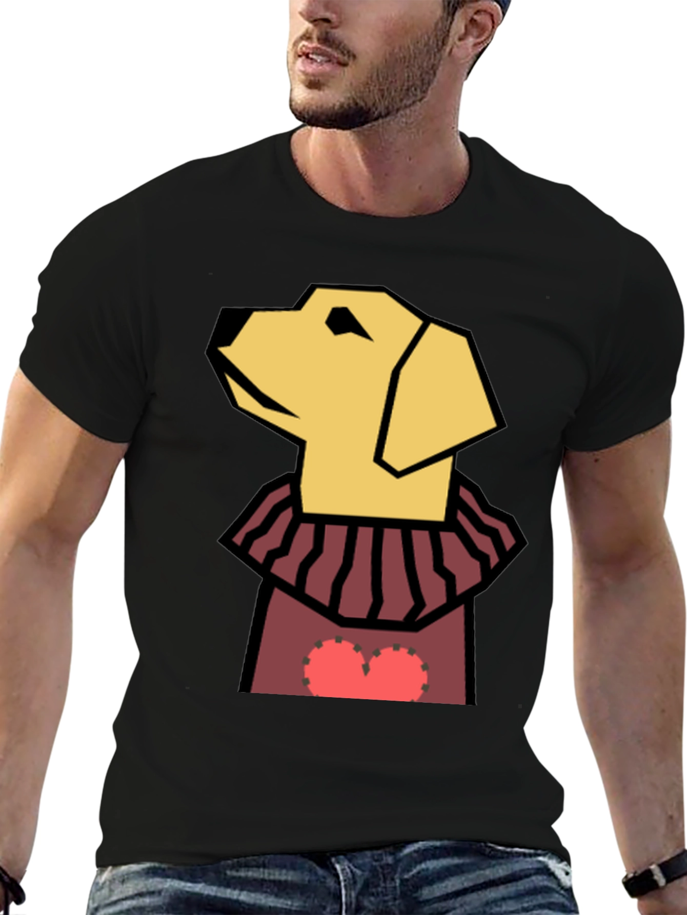 Dog Geometric Heart T-Shirt