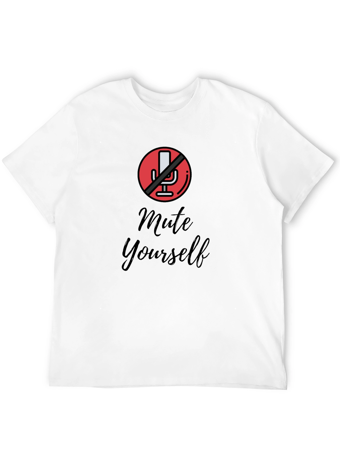 Mute Yourself Graphic Tee - Black Cotton T-Shirt