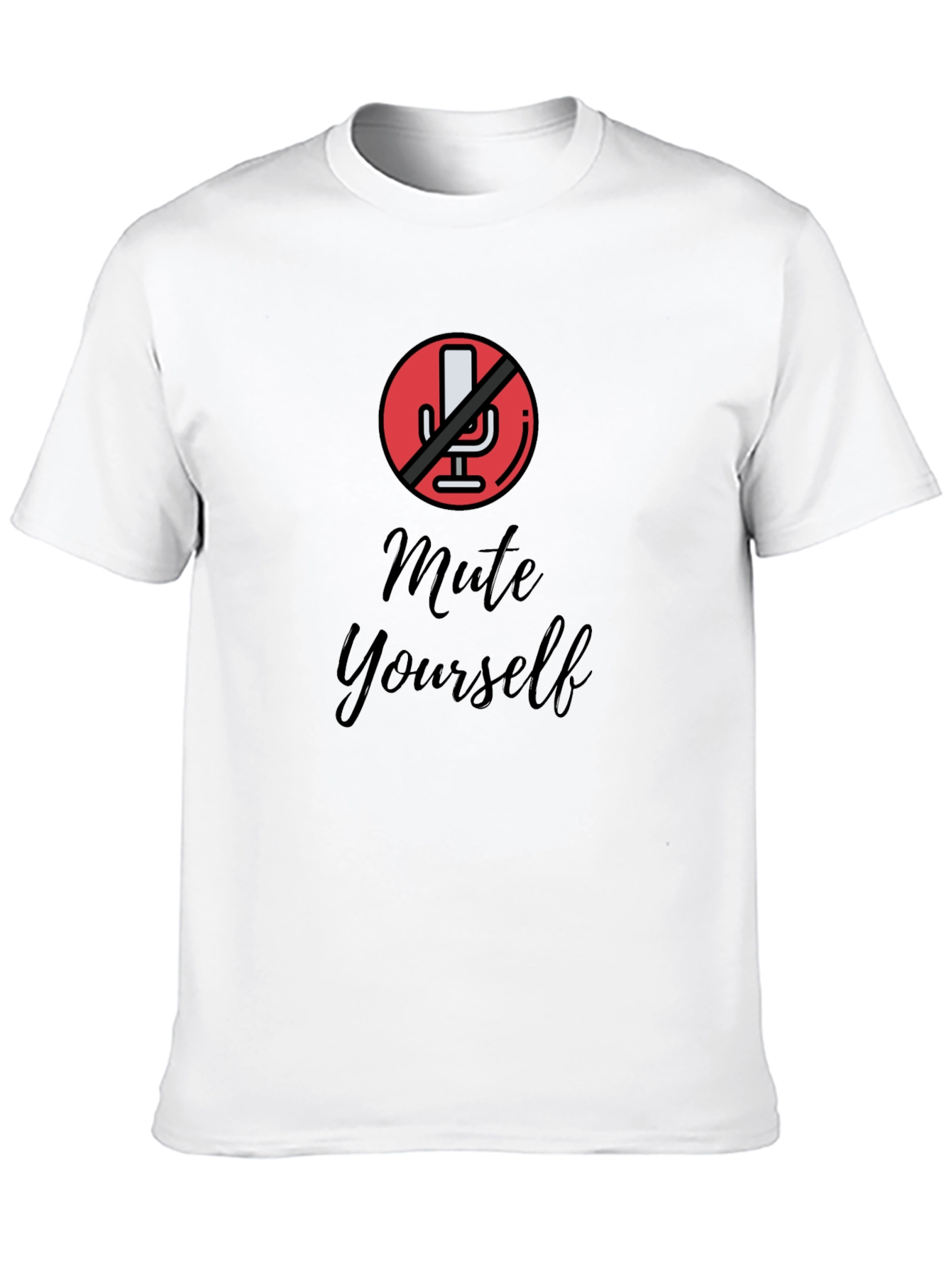 Mute Yourself Graphic Tee - Black Cotton T-Shirt