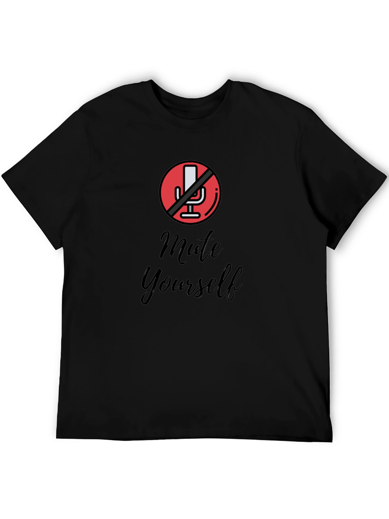 Mute Yourself Graphic Tee - Black Cotton T-Shirt