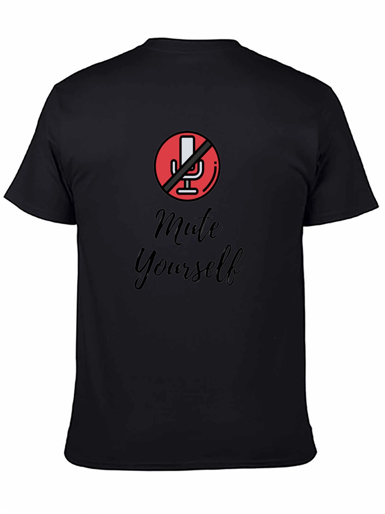 Mute Yourself Graphic Tee - Black Cotton T-Shirt