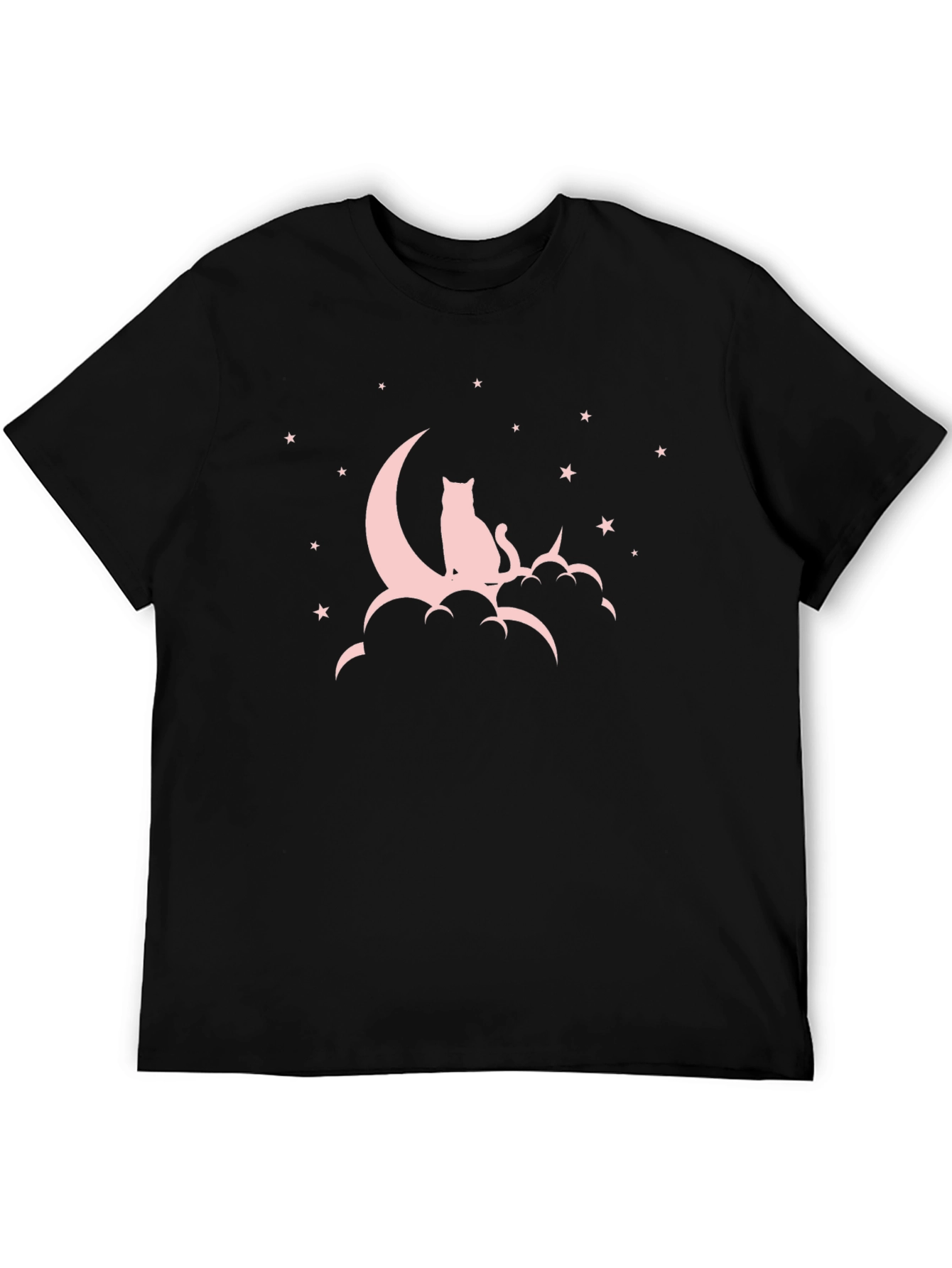 Cat on Moon T-Shirt - Stylish Graphic Tee
