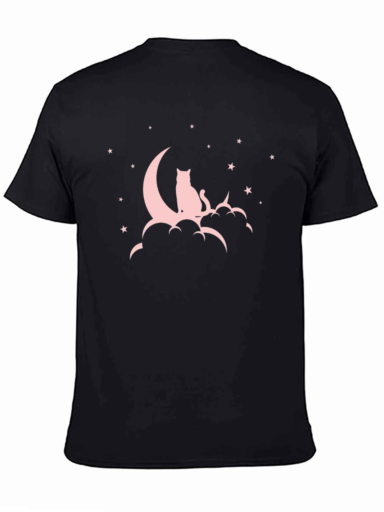 Cat on Moon T-Shirt - Stylish Graphic Tee