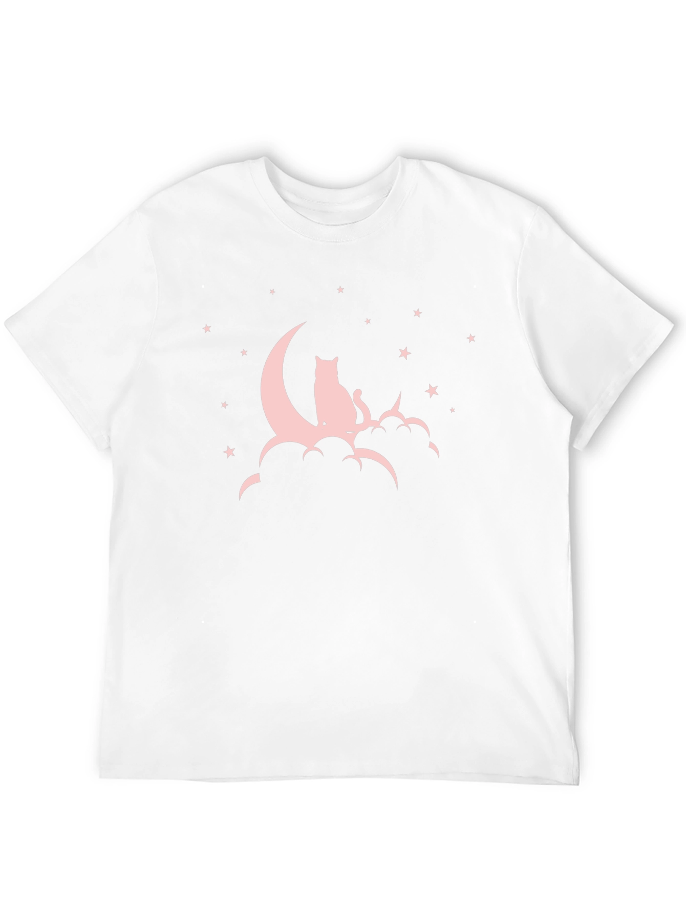 Cat on Moon T-Shirt - Stylish Graphic Tee