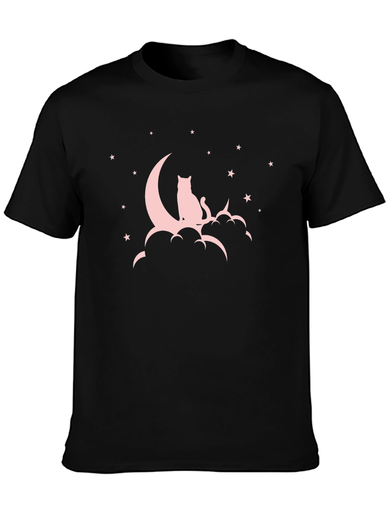 Cat on Moon T-Shirt - Stylish Graphic Tee