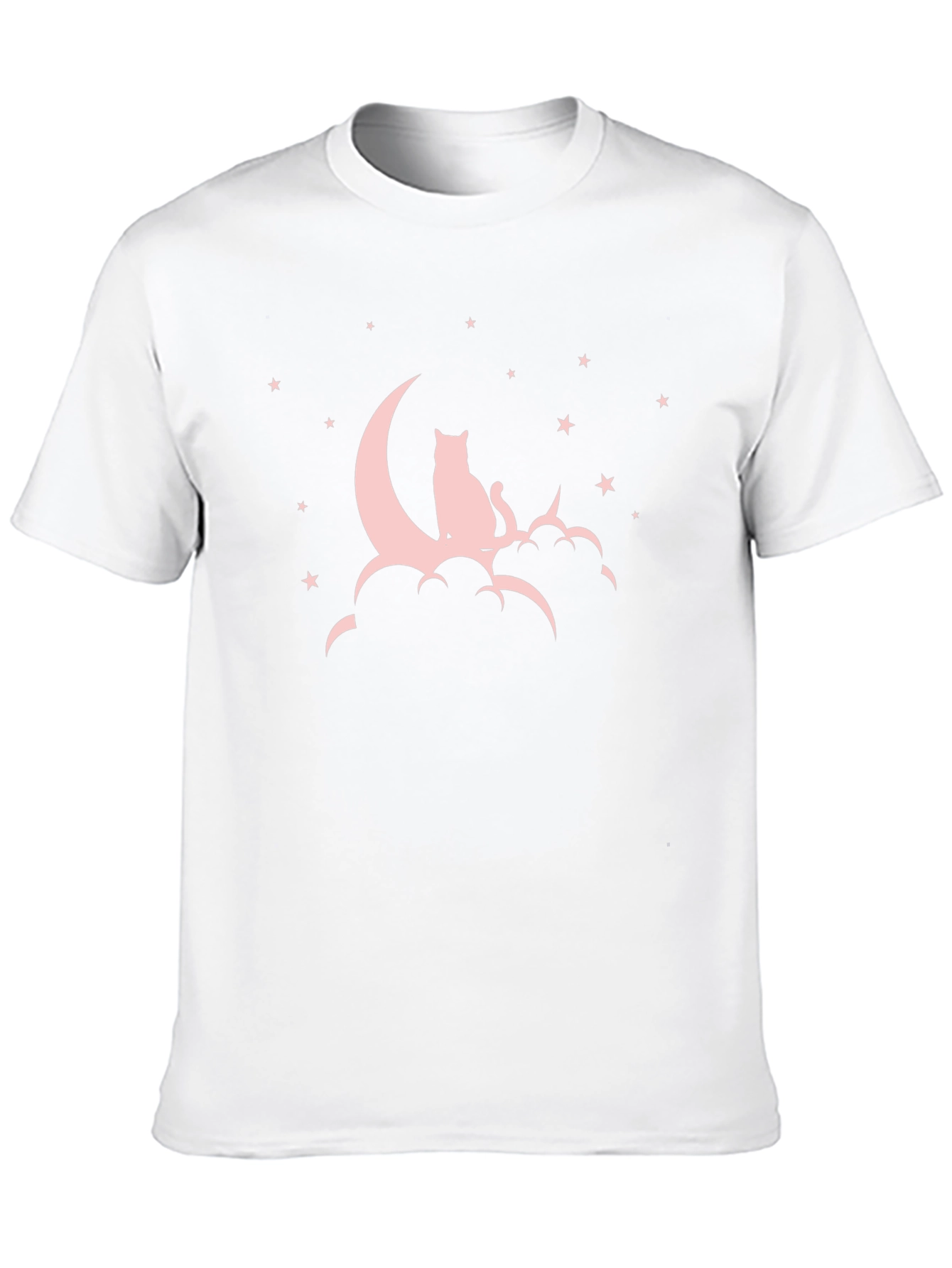 Cat on Moon T-Shirt - Stylish Graphic Tee
