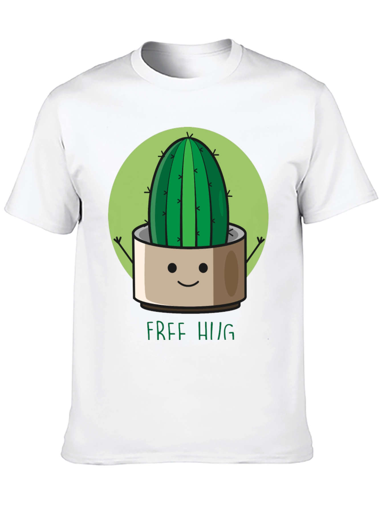 Cute Cactus Free Hugs Graphic T-Shirt