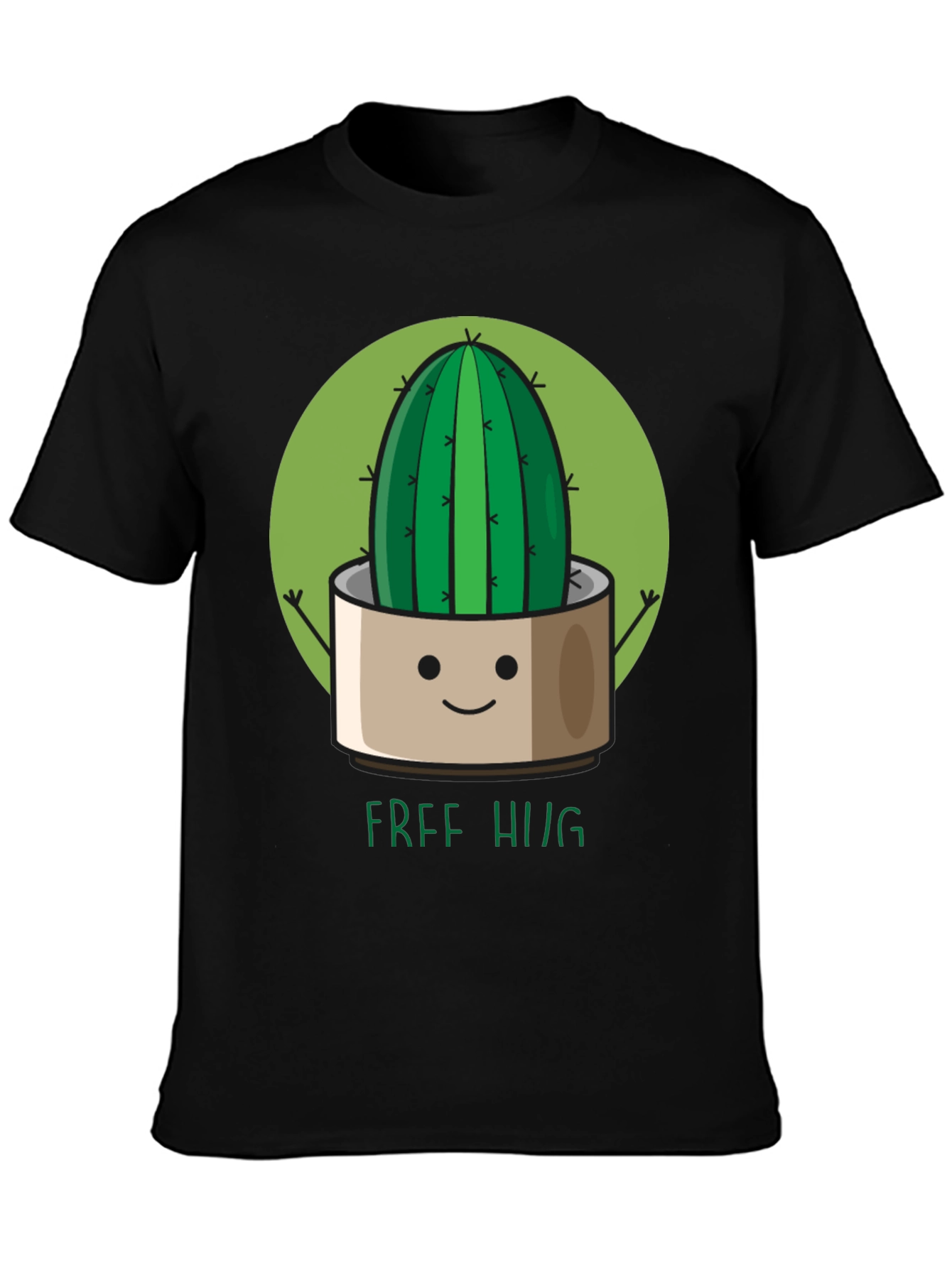 Cute Cactus Free Hugs Graphic T-Shirt