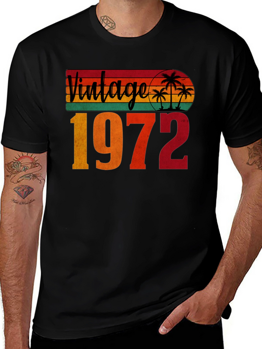 Vintage 1972 Palm Tree T-Shirt - Retro Birthday Tee