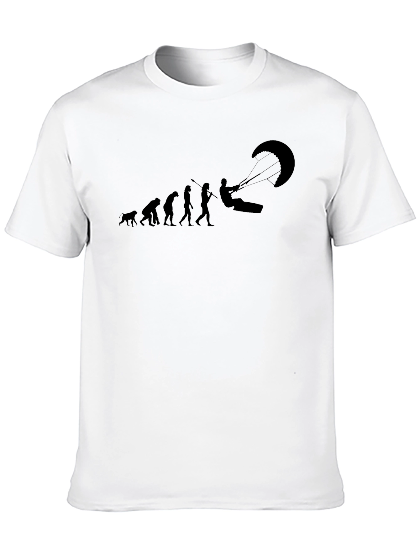 Evolution of Kitesurfing Black T-Shirt
