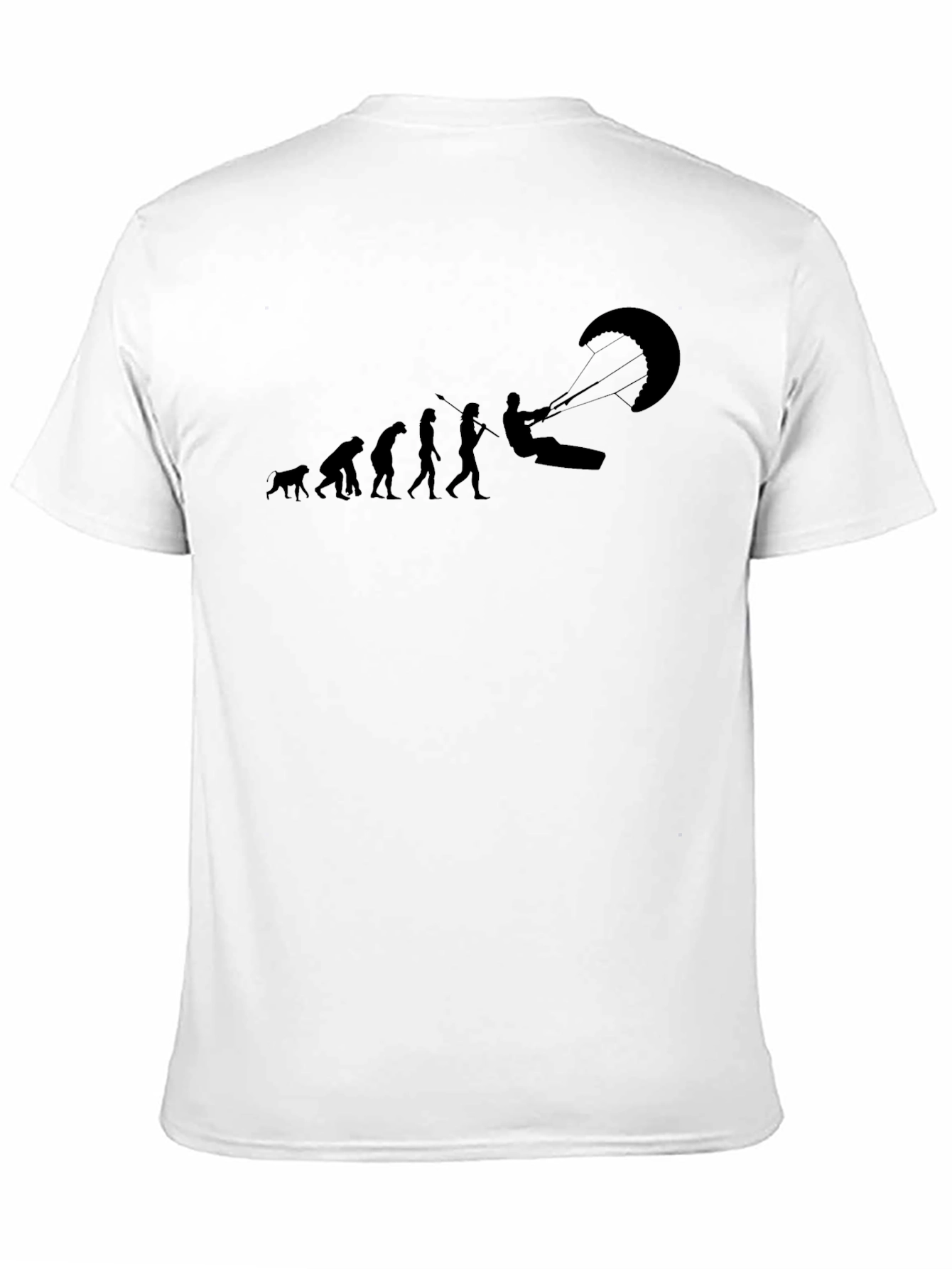 Evolution of Kitesurfing Black T-Shirt