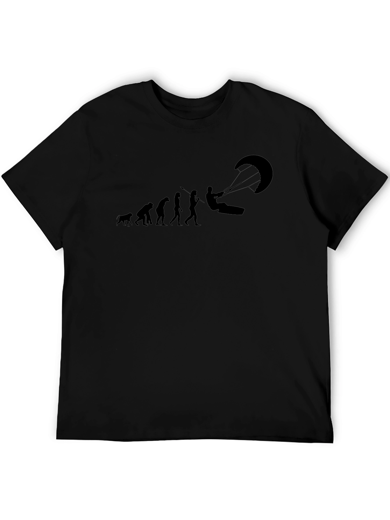 Evolution of Kitesurfing Black T-Shirt