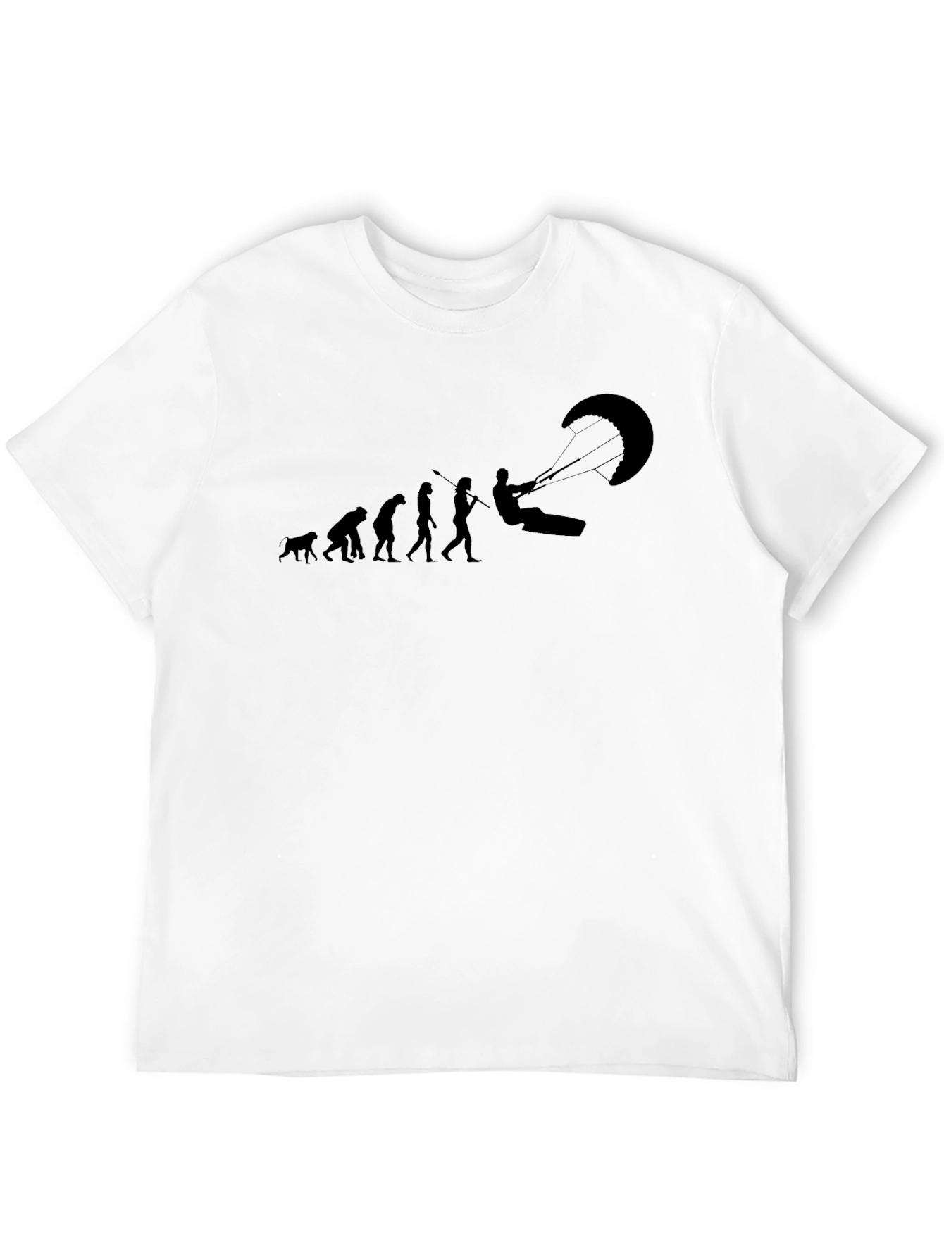 Evolution of Kitesurfing Black T-Shirt