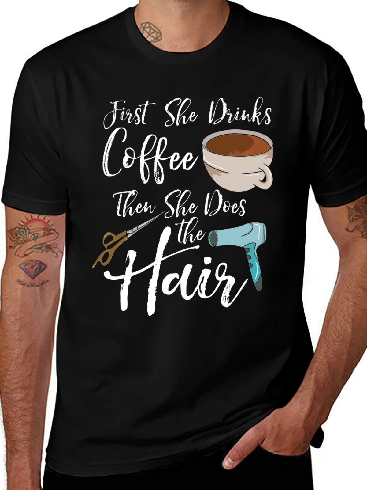 Coffee Then Hair T-Shirt - Barber/Stylist
