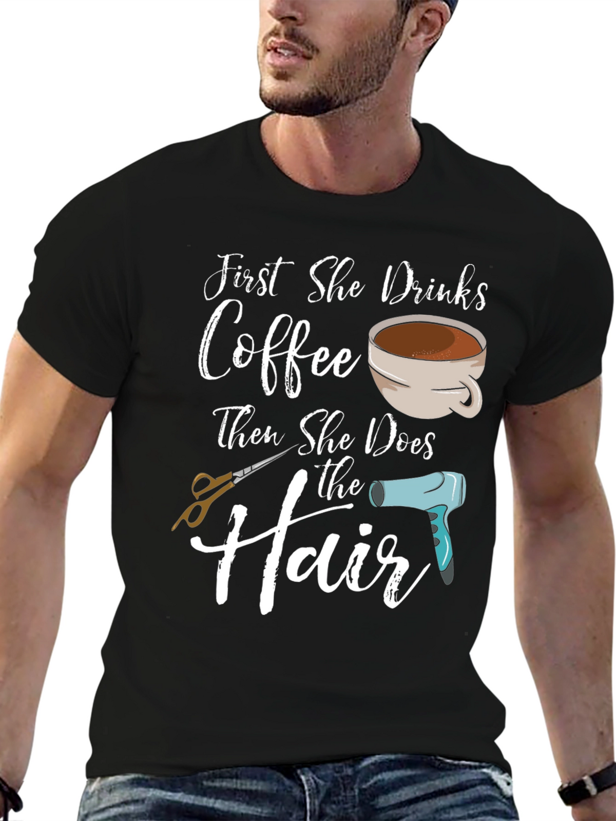 Coffee Then Hair T-Shirt - Barber/Stylist